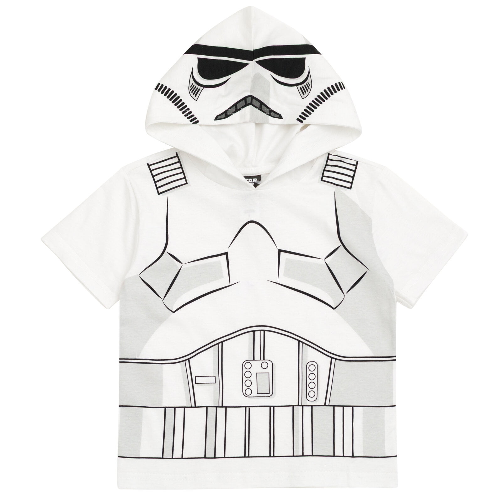 Star Wars Toddler Boys' Cosplay Hooded T-Shirt Stormtrooper White