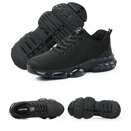 

On Clearance! KOKOI Men s High Top Safety Boots Steel Toe Training Shoes Puncture Resistant Industrial Construction Labor Shoes TPU Outsole Trainers Sneaker Fly Knit Breathable Upper Black/10.5