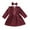Burgundy, variant on Odeerbi Girls Dress Baby Girls Clothes Toddler Kids Solid Ruffle Botton Dress Princess Dress Hairband Sets Pink