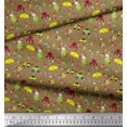 thumbnail image 3 of Soimoi Poly Georgette Fabric Heart,Vehicles & Animals Cartoon Fabric Prints by Yard 42 Inch Wide, 3 of 3