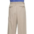 thumbnail image 3 of AKA Half Elastic Flat Front Men's Slacks Brown 36 Short 36W x 30L, 3 of 5