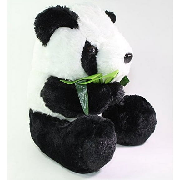 11" Huge Sitting Panda Eating Bamboo Stuffed Plush Animal Toy Birthday Gift