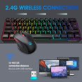 thumbnail image 2 of Combo de teclado y ratón inalámbricos para juegos Snpurdiri 60%, 2 of 5
