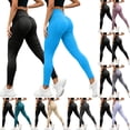 thumbnail image 4 of QGJZVUNL Butt Lifting Leggings for Women Tummy Control Fitness Clothing 2Pcs High Waisted Workout Yoga Pants Size M, 4 of 4