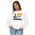 thumbnail image 4 of I Love My Aunts LGBTQ Gay Pride Unisex Plus Fleece Graphic Sweatshirt Brisco Brands 2X, 4 of 5