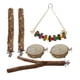 thumbnail image 3 of Juguetes grandes para loros, rama de pájaro, percha, madera, masticar, entrenamiento, jaula de juegos, de juguete colgante, columpio de, 3 of 9