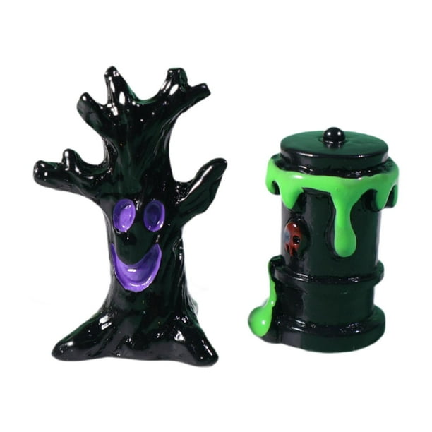 Figuras en miniatura de Halloween, micropaisajes, artículos decorativos para el hogar. árbol de emociones ashbin
