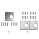 thumbnail image 2 of Gabinete de acero inoxidable Bisagra de puerta de madera Placa de reparación Plantilla universal con juego de ensamblaje de tornillos Soporte de dormitorio de cocina 1 placa 8 tornillos Inevent TO001029-01B, 2 of 7
