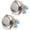 Silver, variant on OFFIGAM 2-Pack Plated Doorbell Button Replacement, Lightweight Door Bell Push Button Only for Home Entry Front Door
