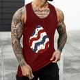 thumbnail image 3 of Eashery Large Shirts for Men Sleeveless T-Shirts Beach Shirts Running Vest for Men Red 3X-Large, 3 of 4