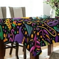 thumbnail image 3 of Mardi Gras Balloon Mask Tablecloth Rectangle Colorful Table Cloth Large Square Table Cover for Dining Kitchen Party 54"x72" Decor Gift, 3 of 7