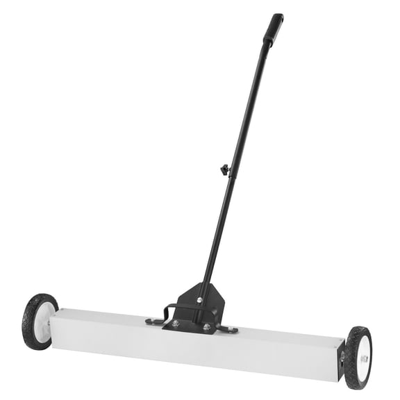 Dranite 55Lbs Push-Type Magnetic Sweeper with Wheels, 24-Inch Wide Magnetic Lawn Roller, Telescoping Handle for Easy Cleanup