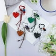 thumbnail image 4 of Lovely Heart Keychain Braided Rope Keyring Car Key Chain Pendant Ornaments, 4 of 17