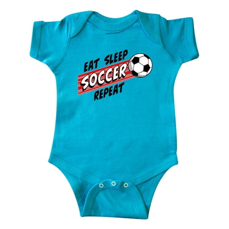 

Inktastic Eat Sleep Soccer Repeat Gift Baby Boy or Baby Girl Bodysuit