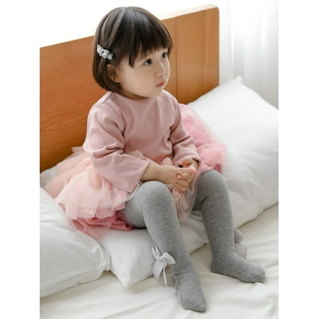

AMILIEe Toddler Baby Girls Cotton Leggings Socks Pantyhose Bowknot Warm Stockings Pants 0-2 Years