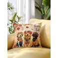thumbnail image 2 of Outdoor Pillows Waterproof, Happy Fall Bedding Throw Pillows with Insert for Couch Sofa Bed, Cute Dogs Maple Branch Thanksgiving Orange 18x18 Inch Pillowcases Decorative Camping Patio Pillow Set of 1, 2 of 8