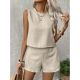 thumbnail image 2 of MORTTIC Women's Summer 2-Piece Outfits, Casual Crewneck Sleeveless Tank Tops and Shorts Lounge Matching Sets, S, 2 of 7
