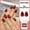 Cherry red, variant on Sunail Press On Nails,Chic Modern French,Long Shape,24 Fake Nails,Gel Stickers & Strips