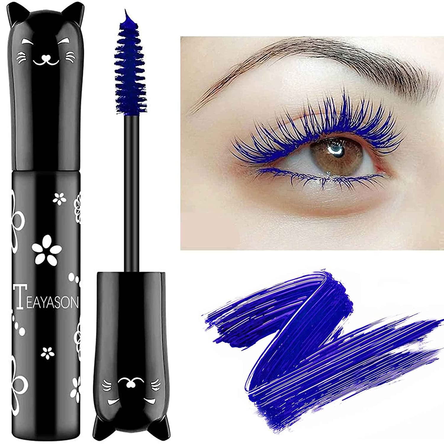 Cat Eye Mascara Eyes Makeup Color Mascara Waterproof Fast Dry Eyelashes