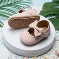 thumbnail image 3 of Infant Baby Girls Soft Sole Bowknot Princess Wedding Dress Mary Jane Flats Prewalker Newborn Light Baby Sneaker Shoes, 3 of 6