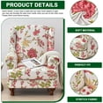 thumbnail image 2 of Wingback Chair Covers Pieces Stretch Printed Wing Back Chair Cover Sofa Slipcover Washable Wingback Armchair Slipcovers Furniture Protector with Elastic Bottom for Wingback Chairs, 2 of 7