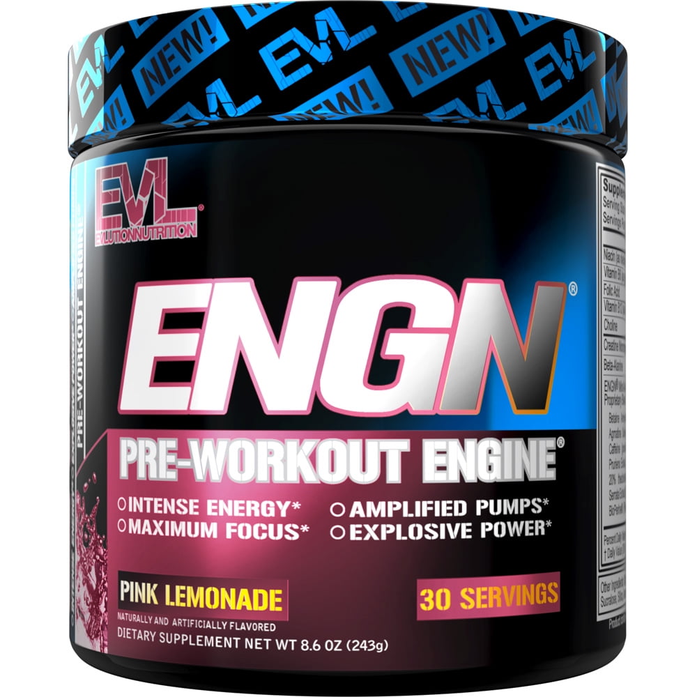 Evlution Nutrition Engn Pre Workout Pikatropin Free 30 Servings Evlintense Pre Workout Powder For Increased Energy Power And Focus Pink Lemonade Walmart Com