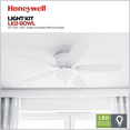 thumbnail image 6 of Honeywell Glen Alden 52" White Low Profile Ceiling Fan with 5 Blades, Bowl Light Kit, Pull Chains & Reverse Airflow, 6 of 12