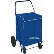 Utility Folding Shopping Cart Liner Privacy Top Cover Water Resistant Fastens Non-Woven Lightweight Breathable Blue