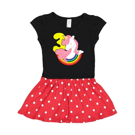 

Inktastic 3rd Birthday Unicorn Gift Toddler Girl Dress