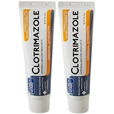 Family Care Clotrimazole Anti Fungal Cream, 1% USP Dxrpyn, 2 Pack