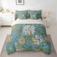 thumbnail image 2 of jejeloiu Oil Painting Artwork 7-Piece Bedding Comforter Set,Vintage Flower King Bedding Sets,Green Blue Ombre Bed Sheets For Men Women,Ultra Soft Home Decor Reversible, 2 of 8