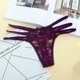 thumbnail image 5 of Tanga sexy bordada para mujer - Ropa interior de seda helada con doble tirante hueco para mayor comodidad y estilo, 5 of 6