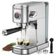 thumbnail image 1 of Máquina de café espresso Spacekey, 20 bar, 1350 W, con espumador de leche, color plateado, 1 of 7
