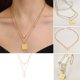 thumbnail image 3 of Europea y de acero inoxidable Inglés Letra Collar Personalidad Versátil Rectangular Joyería Femenina, 3 of 8
