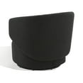 thumbnail image 6 of SAFAVIEH Couture Phyllis Modern Boucle Solid Swivel Armchair, Black, 6 of 8