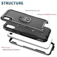 thumbnail image 4 of Military Grade TUFF Hybrid Case with Ring Grip for iPhone XR - Black, 4 of 7