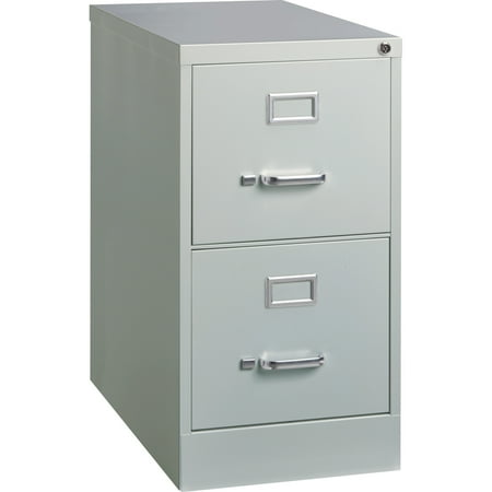 2 Drawers Vertical Steel Lockable Filing Cabinet, Gray