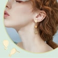 thumbnail image 7 of 60Pcs Teardrop Earring Stud Golden Teardrop Earring Post Stud Earring with Loop Blank Ear Post Dangle Earring Findings with Butterfly Earring Backs for DIY Earring Making Hole: 1.4mm Golden, 7 of 7