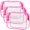 Bright Rose Red, variant on 3 Pack Toiletry Bag, Beauty Cosmetic Bag, Quart Size Travel Bag, Carry-on Airport Airline Compliant Bag, Orange