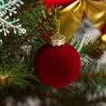 thumbnail image 3 of Christmas Ornaments, 6 PCS 3.15 Inch Large Velvet Christmas Balls - Christmas Tree Decoration Baubles Ornaments Shatterproof Hanging Balls for Birthday Halloween Holiday Wedding Decorations, 3 of 6