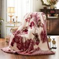 thumbnail image 2 of Double Layer Raschel Blankets 150*200cm Soft Warm Faux Fur Mink Throw Thicken Fluffy Microfiber Plush Weighted Blankets For Beds, 2 of 5
