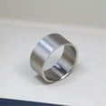 thumbnail image 4 of 12mm Stainless Steel Silver Brushed Band Men Women Engagement Matte Ring Sz 7-13, 4 of 5