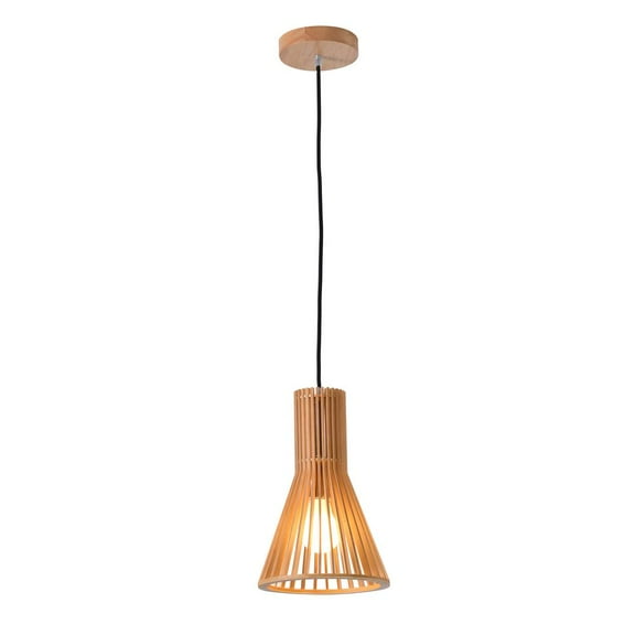 Bethel International Single Pendant Lighting Wood Wood