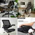 thumbnail image 2 of FKELYI Bohemian Floral Dragonfly Print 3 Pcs Set Office Chair Cover with Armrest Covers Anti-Dust High Back Swivel Boss Chair Slipcover Gaming Armchair Protector, Large, 2 of 6