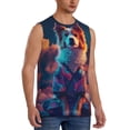 thumbnail image 2 of Haiem Men's Starry Sky White Cloud Puppy Print Tank Tops Summer Sleeveless Cut Off Workout T-Shirts Fitness Vest Athletic Undershirts-Medium, 2 of 8