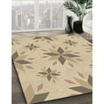 thumbnail image 3 of Ahgly Company Machine Washable Indoor Rectangle Transitional Brown Gold Area Rugs, 7' x 10', 3 of 7