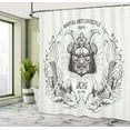 thumbnail image 5 of Ambesonne Japanese Shower Curtain, Samurai Koi, 69"Wx70"L, Coconut Grey, 5 of 5