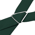 thumbnail image 3 of Buyless Fashion Suspenders for Men - 48" Elastic Adjustable Straps 1 1/4" - X Back with Metal Hooks - 5135-Hunter-Green, 3 of 6