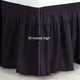 thumbnail image 4 of Wrap Around Bed Skirt, 110gsm Microfiber Elastic Dust Ruffles Bedskirts,Three Fabric Sides Fade & Wrinkle ,No Lift Mattress with 16 Inch Tailored Drop - Dark Purple King Unique Bargains Falda De Cama, 4 of 6