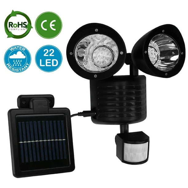 All Clearance Outdoor Solar Garden Lights 22 Led Dual Head Motion Sensor Powered Garden Lights Walmart Com Walmart Com